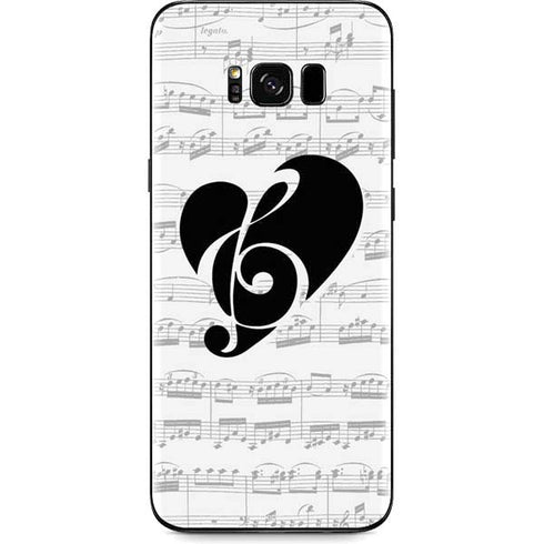 BW Musical Notes Galaxy S8 Plus Skin